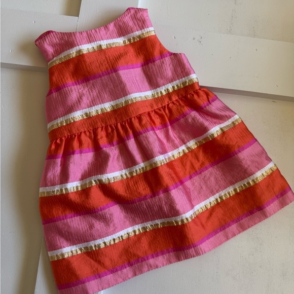 Janie and Jack Other - Janie and Jack Charming Pink and Orange Striped Dress